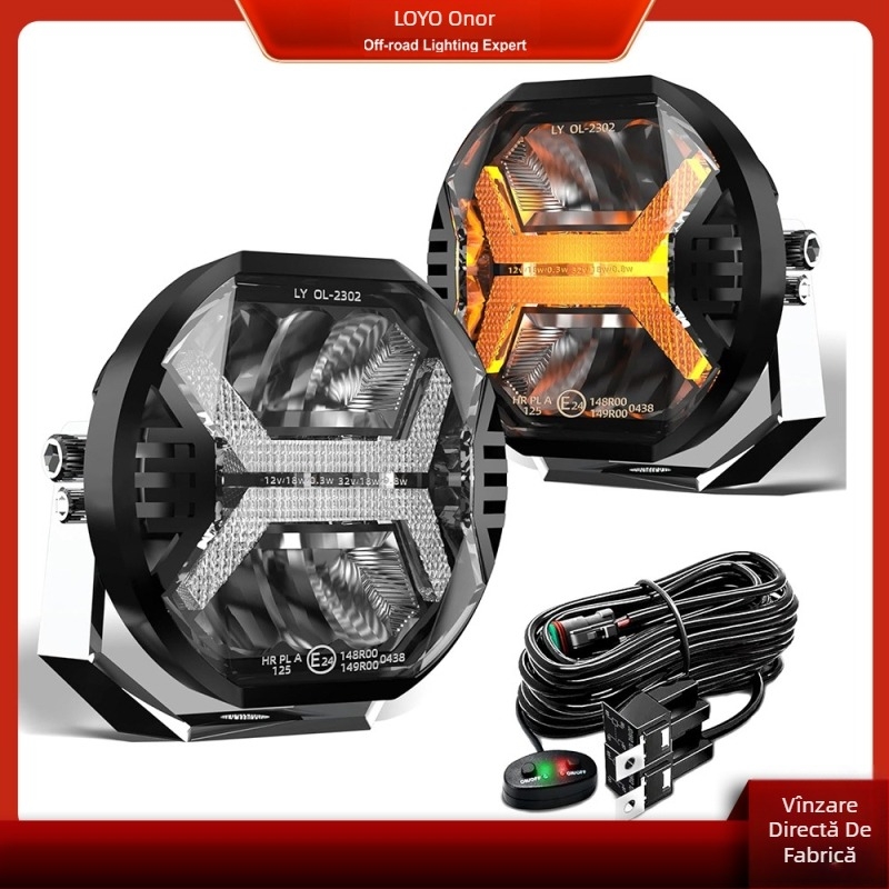 Lumină de lucru LED pentru off-road LY-OL-2301, 48W, 32V, 4000LM, 5700K, PMMA+PC+AL