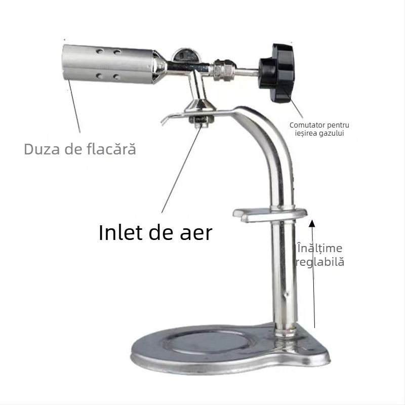Foc de gaz de birou pentru sudură micro și grătar — compatibil cu gaz butan, încălzire, coacere și dezinfectare