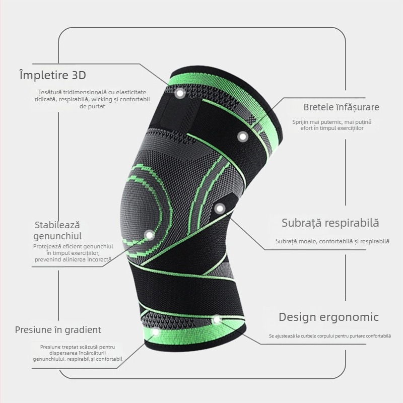 WOERAO Protecție pentru genunchi din Spandex, pentru adulți, badminton