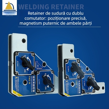 Lishuai Suport magnetic pentru sudură – poziționare la unghi drept de 90°, forță maximă de detașare 25 kg, unelte auxiliare pentru sudură
