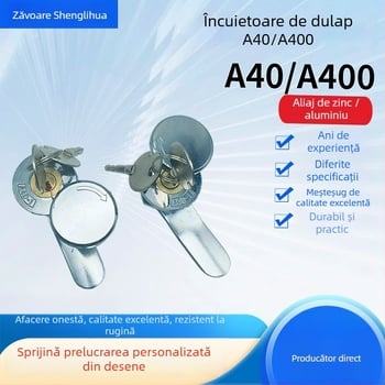  Lacăt mortise pentru dulapuri de distribuție electrice – aliaj de zinc, modele A40/A400; pentru cutii de distribuție, contoare și panouri; stil modern minimalist; personalizare disponibilă