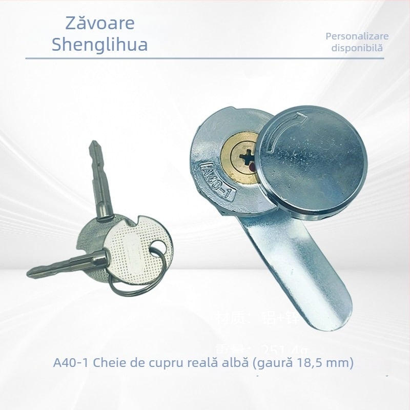  Lacăt mortise pentru dulapuri de distribuție electrice – aliaj de zinc, modele A40/A400; pentru cutii de distribuție, contoare și panouri; stil modern minimalist; personalizare disponibilă