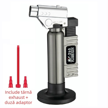 FS BS-260 torță cu butan, aprindere electronică, corp metalic, rezistent la vânt, sudură la temperaturi înalte pentru ochelari și aplicații dentare