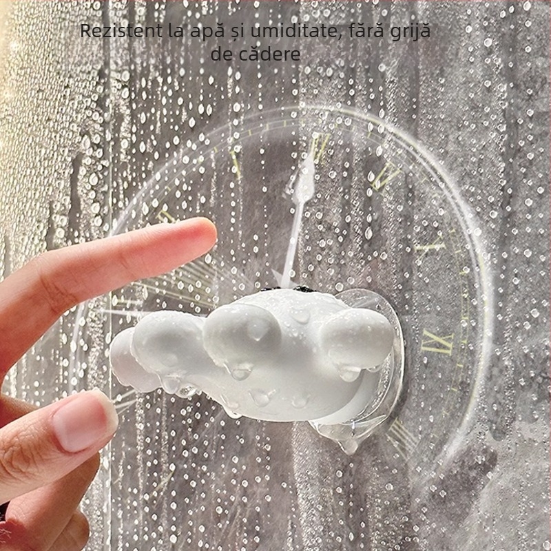 Suport pentru periuțe de dinți, design desen animat, montaj pe perete cu ventuză, funcție de uscare