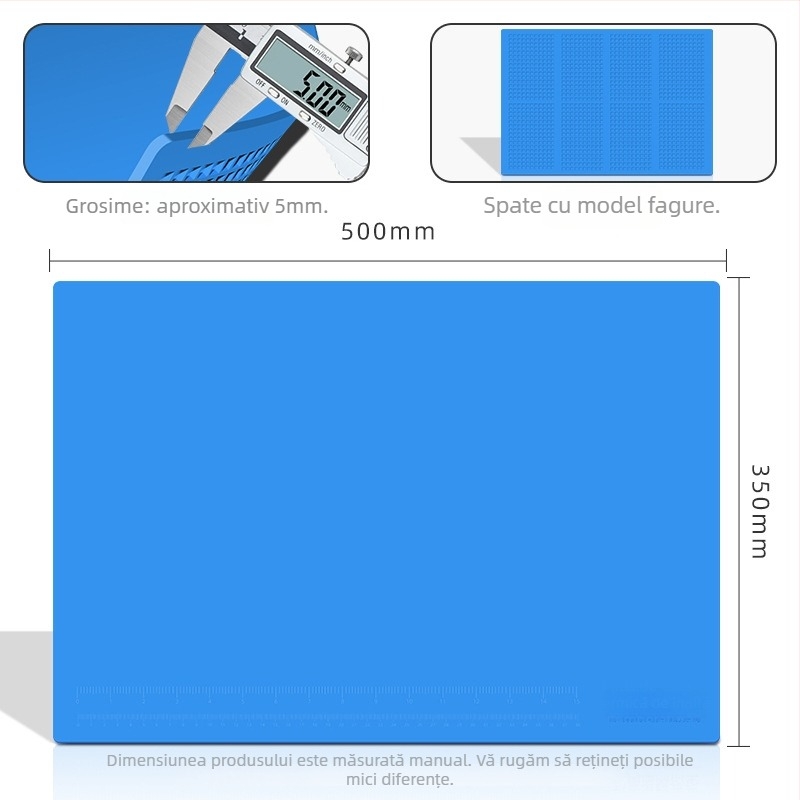 Garton JSD-706 Covoraș de lucru din silicon rezistent la temperaturi înalte pentru reparații telefoane și PCB, 5 mm grosime, moale