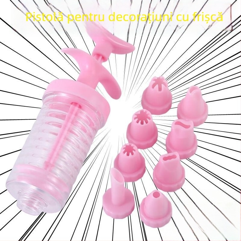 Pușcă de decorare cu duză și pungă de decorare – Unique, Stil Modern Simplu, Lansare 2023