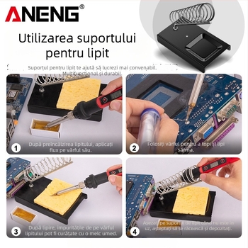 ANENG suport pentru fier de lipit, din metal, pătrat, fontă, fix