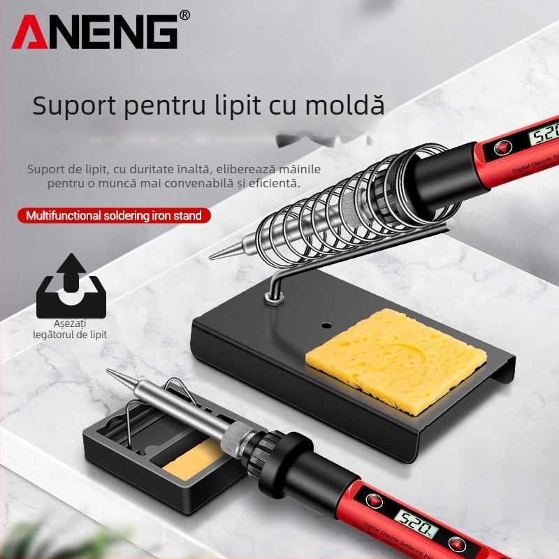 ANENG suport pentru fier de lipit, din metal, pătrat, fontă, fix