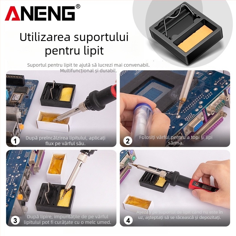 ANENG suport pentru fier de lipit, din metal, pătrat, fontă, fix