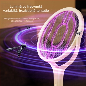 Ucigaș electric de țânțari 2 în 1, cu lampă UV, baterie încorporată 1000–1600 mAh, încărcare 1–3 ore, acoperire până la 10 m²