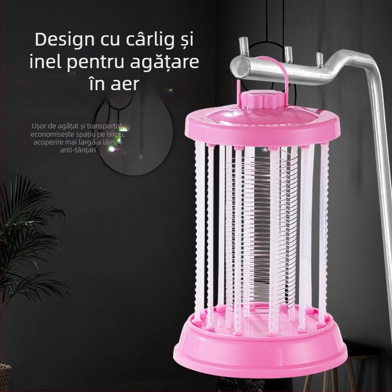 Lampă LED electrică pentru omorârea țânțarilor, cu protecție și plasă, capcană fizică pentru 21–30 m²
