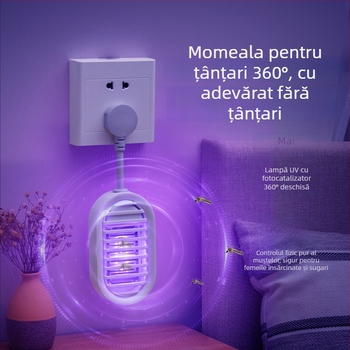 Lampa inteligentă de omor al ţânţarilor şi muştelor pentru uz casnic şi în restaurante, 10V, 1W, şoc electric