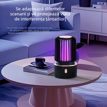 Lampa electrică pentru omorârea țânțarilor cu lumină mov, atracție automată a țânțarilor, pentru interior și exterior, capcană pentru țânțari și muște