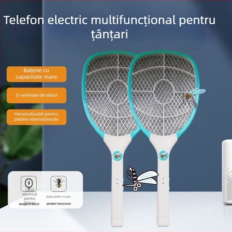 Electro-luptă pentru țânțari cu baterie încorporată și LED, acoperire 11–20 m², autonomie baterie 8–12 ore