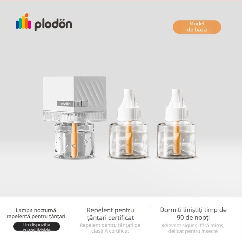 Lichid repelent electric pentru bebeluși și femei însărcinate, LED lampă pentru 11–20 m², lumină de noapte, fără baterie
