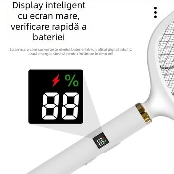 Ucigaș electric pentru țânțari, USB reîncărcabil, două în una, LED iluminare (acoperire 11–20 m², încărcare 8–10 ore, autonomie peste 12 ore, baterie încorporată 500 mAh)