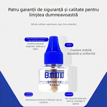 Lichid repelent electric împotriva țânțarilor, 45 ml, fără parfum, pentru interior, potrivit pentru mame și sugari