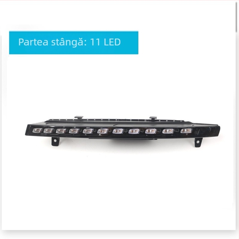 Lumini LED pentru zi pentru Audi Q7 (10-15 ani), material PC+LED, Modele 4L0953042e/4L0953041e, Părți 4L0953041d/4L0953042d