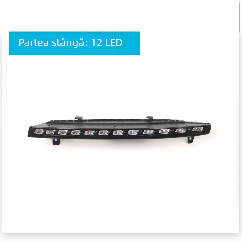 Lumini LED pentru zi pentru Audi Q7 (10-15 ani), material PC+LED, Modele 4L0953042e/4L0953041e, Părți 4L0953041d/4L0953042d