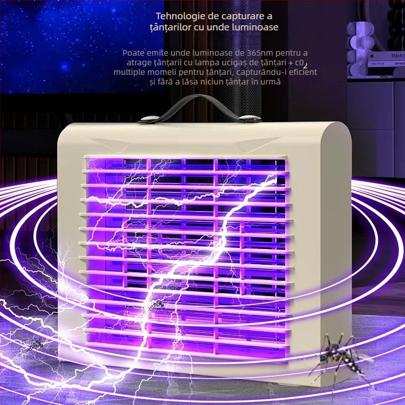 Lampă portabilă electrică pentru omorârea țânțarilor 2025 – montare pe perete, pentru interior/exterior, pentru locuințe, camin și spații comerciale mici