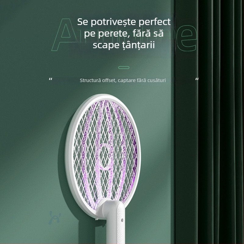 Electro-ucigaș pentru țânțari – lampă 4‑în‑1, pliabilă, baterie încorporată, plasă cu tensiune înaltă, acoperire 11–20㎡, timp de încărcare 3–5 h