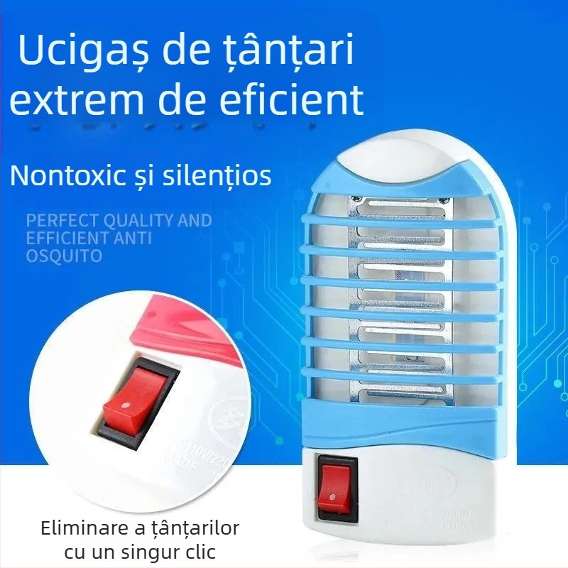 Lampa pentru țânțari – interior, conectată la priză, cu LED, 220V, personalizare disponibilă