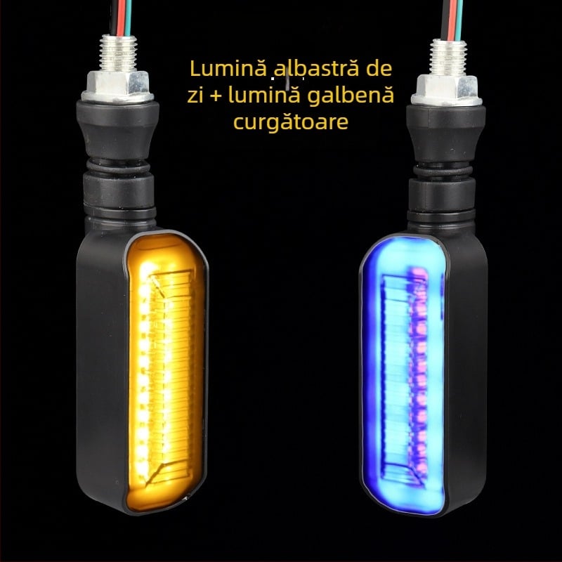 LED semnal de direcție pentru motocicletă electrică, mâner lung și semnalizare secvențială (ZXD-03, 2W, 12V, 4000, 10000h)