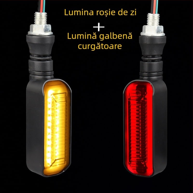 LED semnal de direcție pentru motocicletă electrică, mâner lung și semnalizare secvențială (ZXD-03, 2W, 12V, 4000, 10000h)