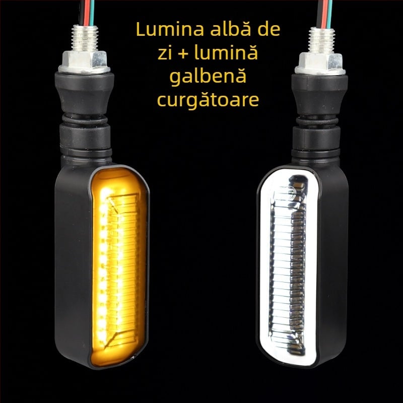 LED semnal de direcție pentru motocicletă electrică, mâner lung și semnalizare secvențială (ZXD-03, 2W, 12V, 4000, 10000h)
