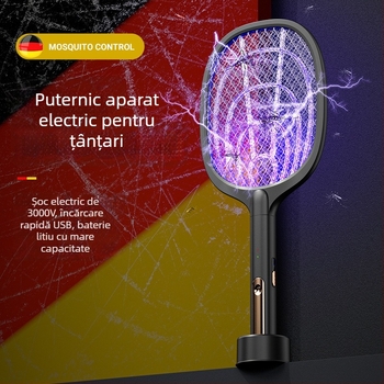 Ucigaș electric de țânțari, două în unu, încărcabil, montaj pe perete, LED