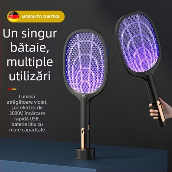 Ucigaș electric de țânțari, două în unu, încărcabil, montaj pe perete, LED