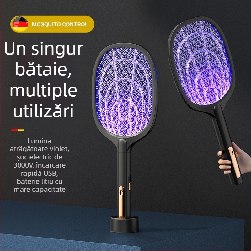 Ucigaș electric de țânțari, două în unu, încărcabil, montaj pe perete, LED