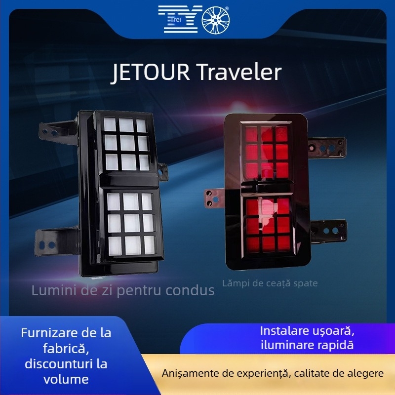 Jetour Traveler LED DRL pentru bara față și faruri de ceață spate | Brand: Tyo | Număr piese: F26-4418010/20, F26-4416030/40 | Model compatibil: Jetour Traveler