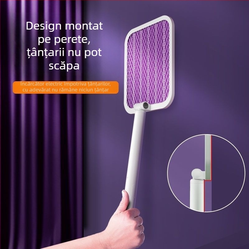 Ucigaș electric pliabil pentru țânțari, cu baterie încorporată 1001–1600 mAh, acoperire 11–20 m², încărcare 1–3 ore, LED pentru atracție și omor prin șoc electric