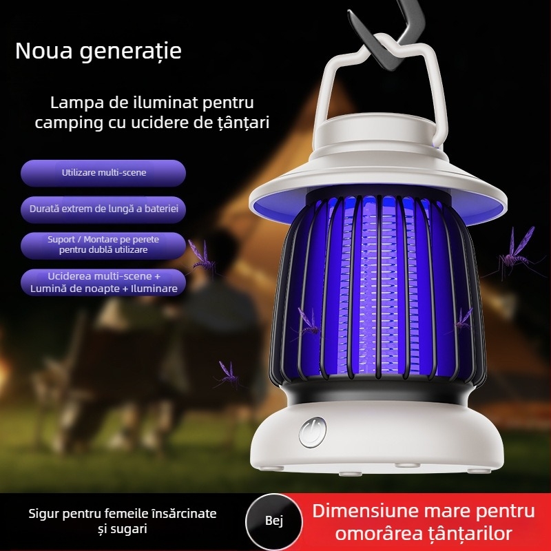 Lampă LED pentru eliminarea țânțarilor, lanternă de camping multifuncțională pentru exterior, model Yhc-003, brand Dages, 5V, 1.5W, Personalizare disponibilă