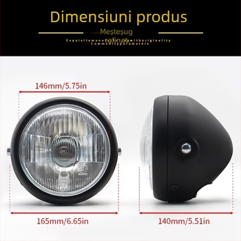Far rotund pentru motocicletă 12V 35W 2250lm 50 000h