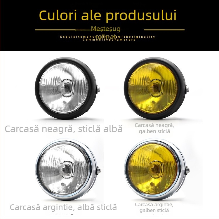 Far rotund pentru motocicletă 12V 35W 2250lm 50 000h