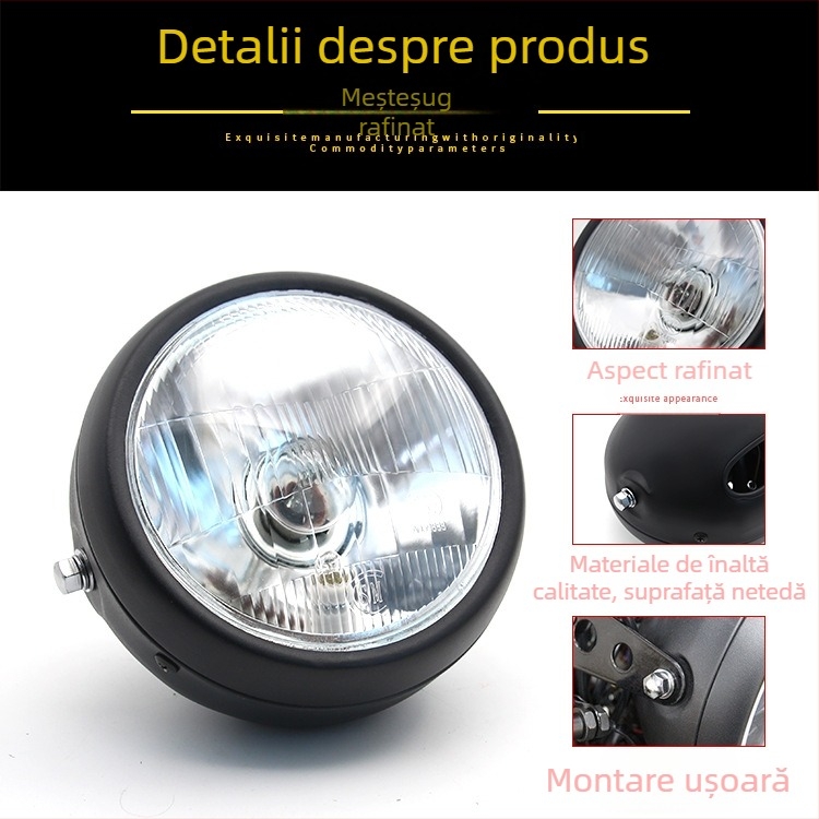 Far rotund pentru motocicletă 12V 35W 2250lm 50 000h