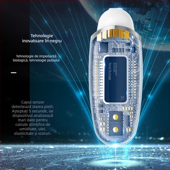 Tester inteligent pentru umiditatea și sebumul pielii, utilizare casnică, IPX7 rezistent la apă, baterie încorporată 800–1000 mAh, portabil