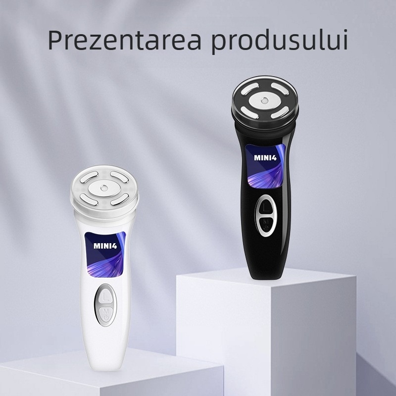 Dispozitiv facial HIFU cu ultrasunete, generația a patra, cu RF și EMS microcurent, baterie încorporată 1200–2000 mAh