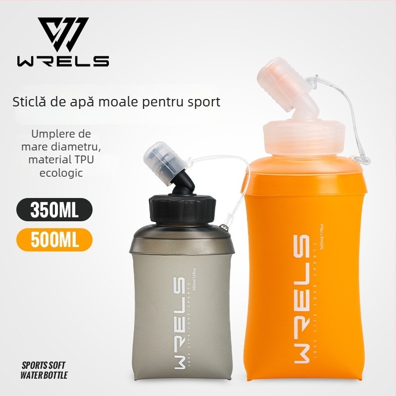 Geantă de apă pentru sport în aer liber, design pliabil, gură din TPU și silicon, potrivită pentru alergare și drumeții