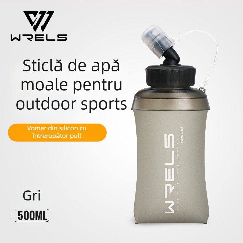 Geantă de apă pentru sport în aer liber, design pliabil, gură din TPU și silicon, potrivită pentru alergare și drumeții