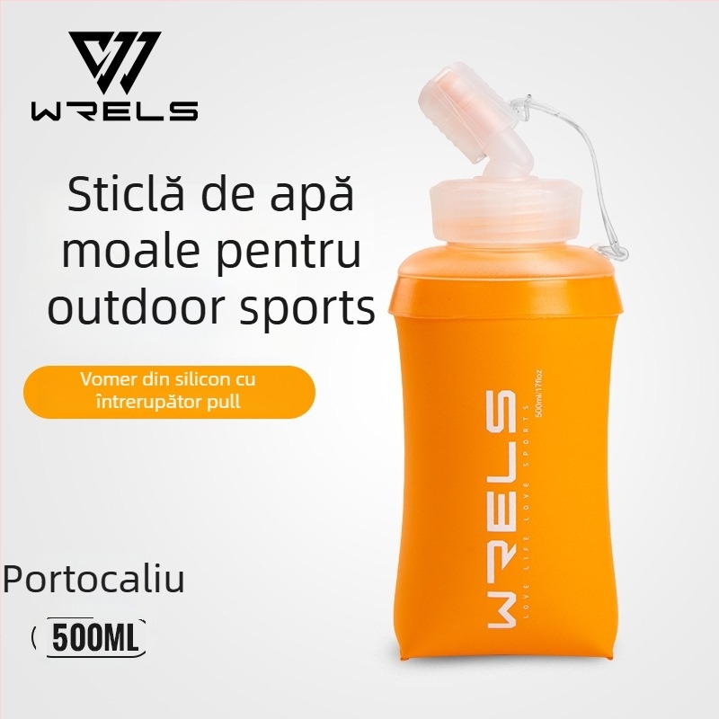 Geantă de apă pentru sport în aer liber, design pliabil, gură din TPU și silicon, potrivită pentru alergare și drumeții