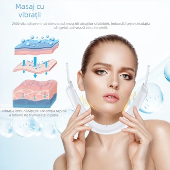 Masaj facial portabil cu microcurent pentru ridicare și tonifiere a feței în formă de V, model K328, IPX8, baterie încorporată 300–500 mAh, pentru utilizare acasă