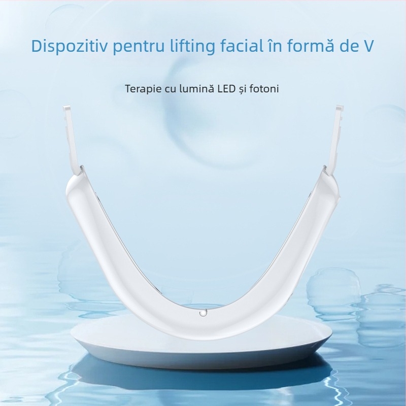 Masaj facial portabil cu microcurent pentru ridicare și tonifiere a feței în formă de V, model K328, IPX8, baterie încorporată 300–500 mAh, pentru utilizare acasă
