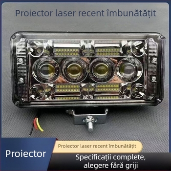 Spotlight LED pentru mașină 12-80V, universal, lumină de mers înapoi, far LED pătrat pentru camioane, furgonete, motociclete și vehicule electrice