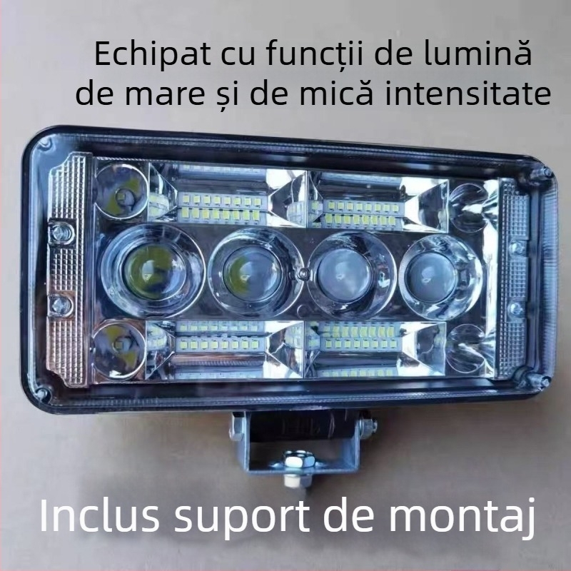 Spotlight LED pentru mașină 12-80V, universal, lumină de mers înapoi, far LED pătrat pentru camioane, furgonete, motociclete și vehicule electrice