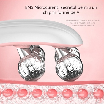 Mikrocurent roller facial pentru anti-îmbătrânire și rejuvenare a pielii, masaj portabil pentru uz casnic cu baterie încorporată de 300–500 mAh