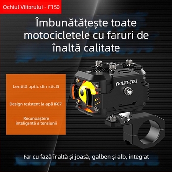 F150 LED reflectator pentru motocicletă, 60W, 12-36V, 15-20A, Carcasă din aliaj de aluminiu, 5 ani de durată de viață