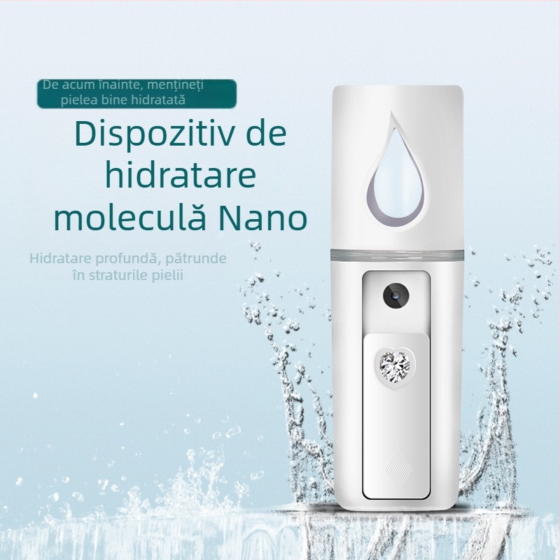 Dispozitiv USB reîncărcabil pentru hidratarea feței, model JSQ-06, pulverizare rece, 1 treaptă, timp de ceață până la 10 s